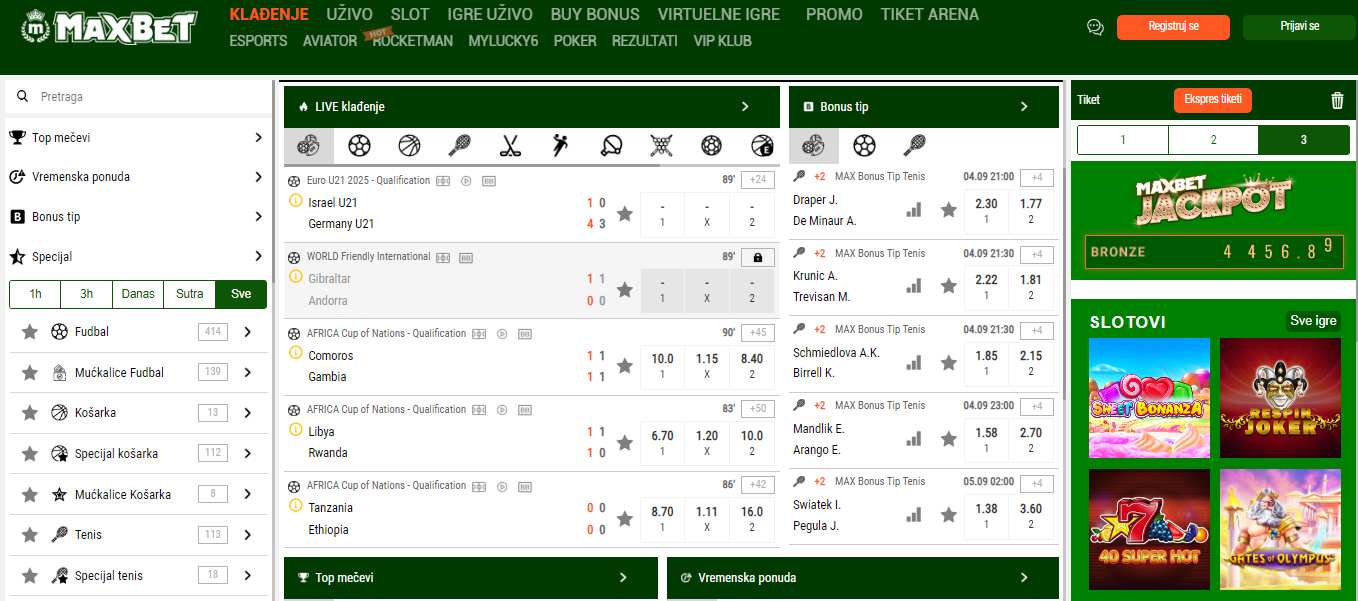 Maxbet Sport Betting Serbia, kladionice.tv