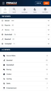 Pinnacle Sports Page Betting