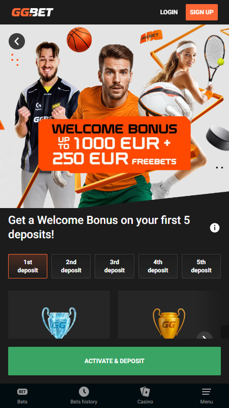 GGBET Bonus Dobrodošlice