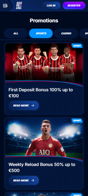 Bonusi i promocije Boomerang-Bet Mobile