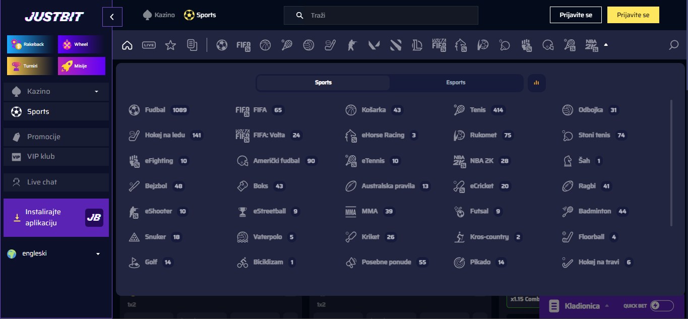 Justbt Sport Betting, kladionice.tv