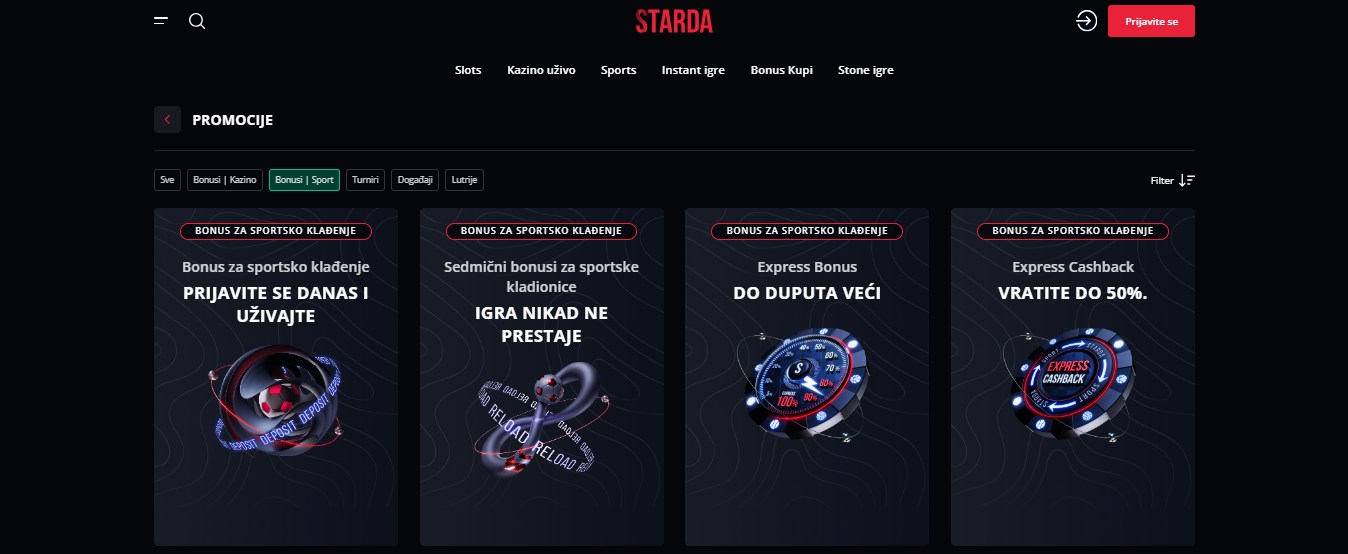 Starda Sport Betting Bonuses, kladionice.tv