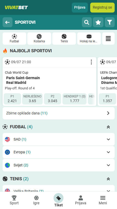 Vivatbet Bookmaker sports betting