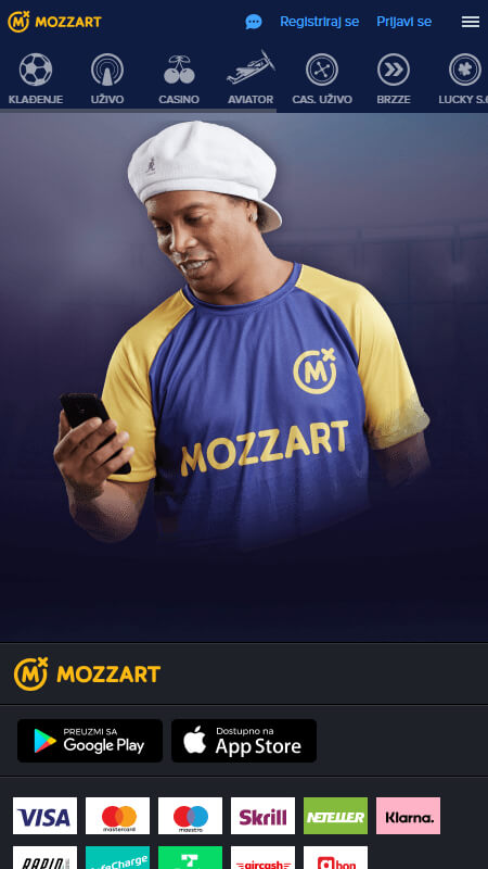 Mozzart mobile app Croatia