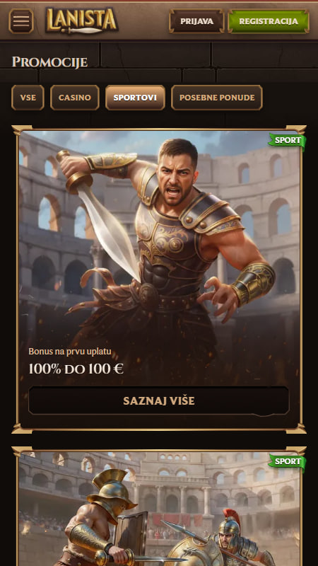 Lanista sportsko bonusi