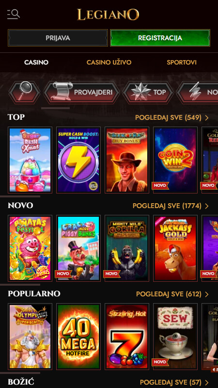 Legiano slotova igara