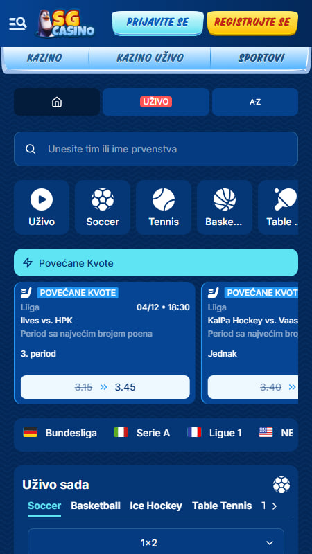 SG Casino Marketi i opcije za klađenje