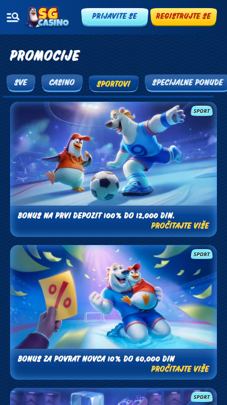 Bonusi i promocije SG Casino 