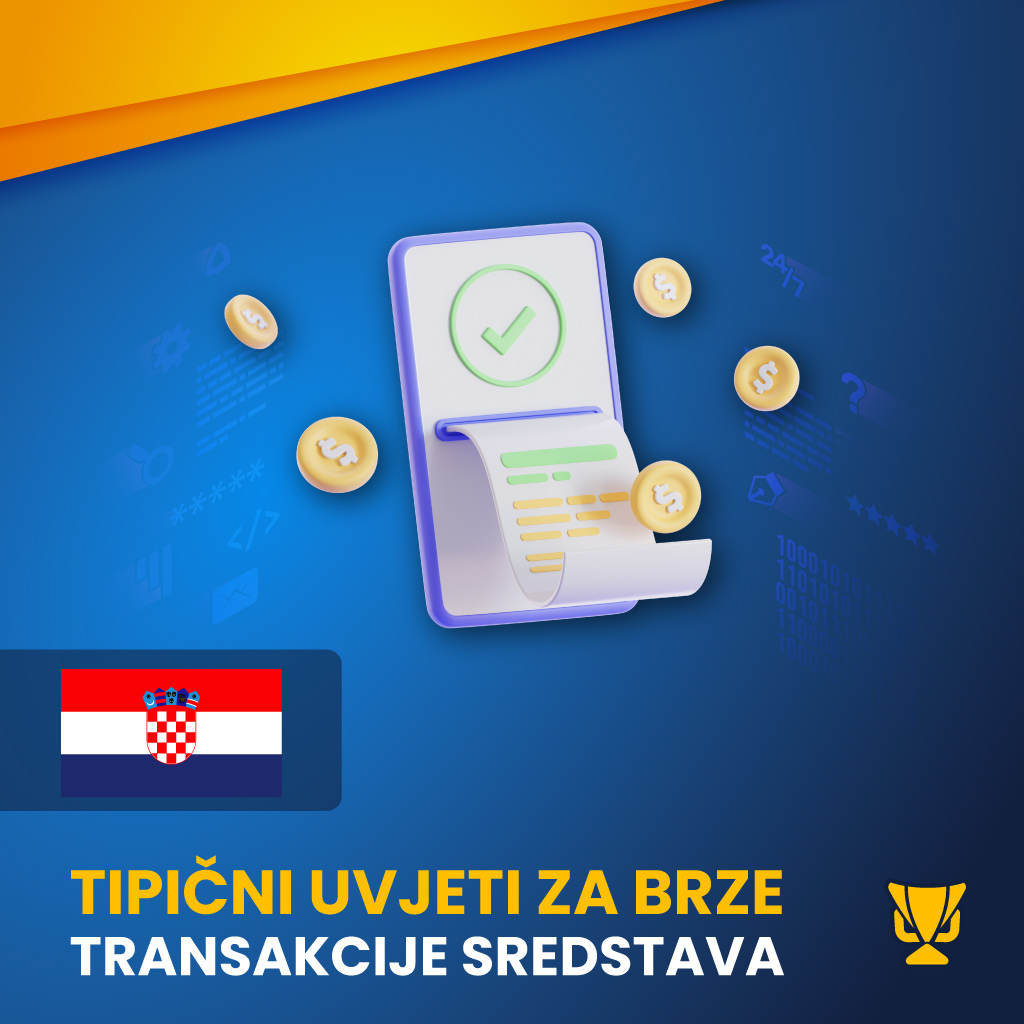 Tipični uvjeti za brze transakcije sredstava
