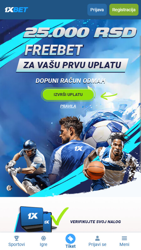 1xBet Serbia welcome bonus