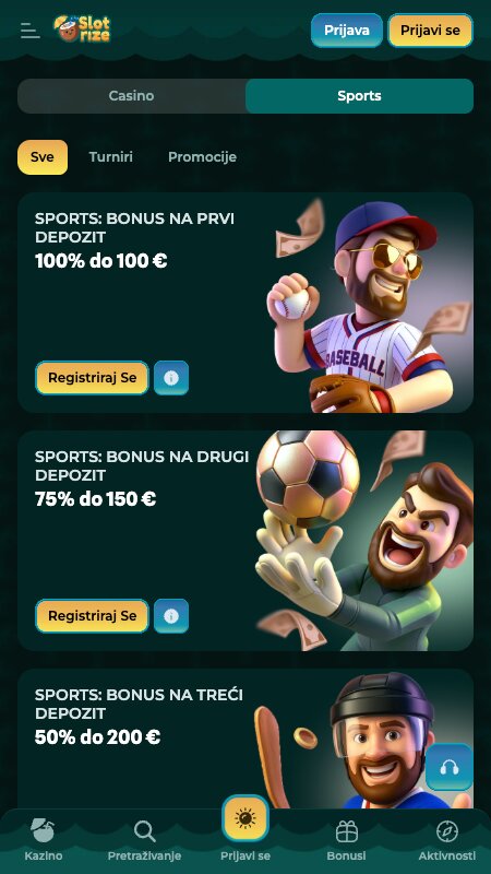 Slotrize bonusi i promocije