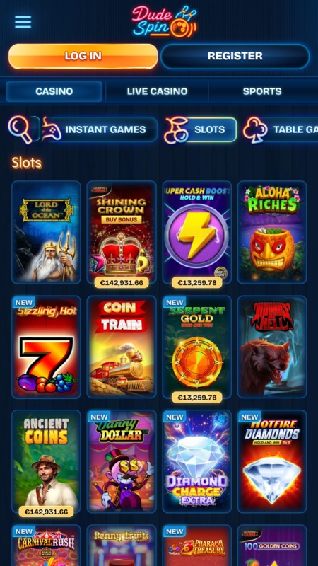 Dudespin slots