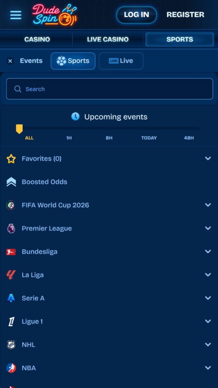 DudeSpin Sport events
