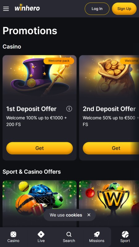 Winhero promotions