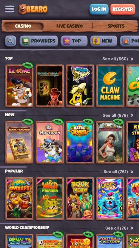 Bearo casino section