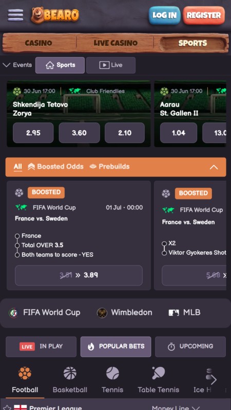 Bearo sport betting