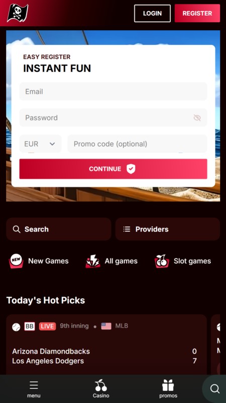 Piratepots homepage