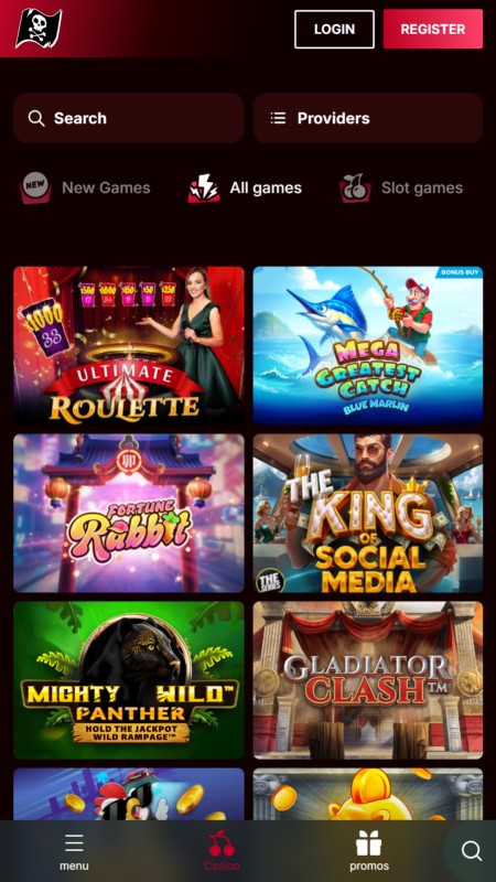 Piratepots casino games