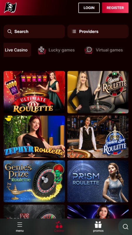 Piratepots live casino