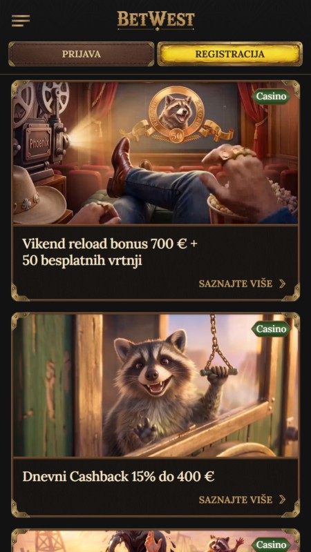 Betwest casino bonuses