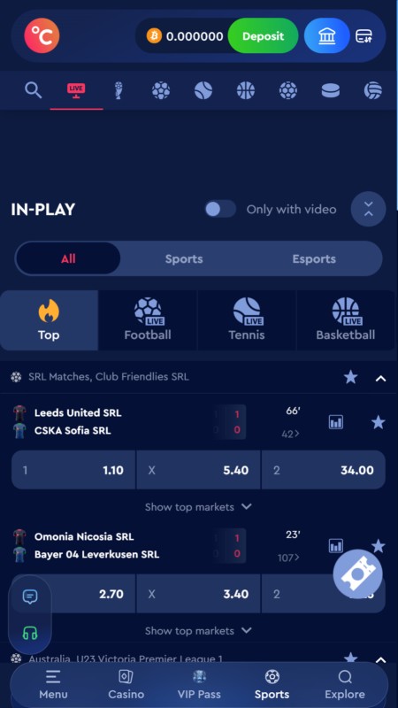 Celsius live betting