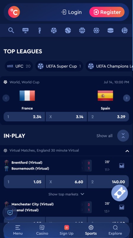 Celsius bookmaker sport betting
