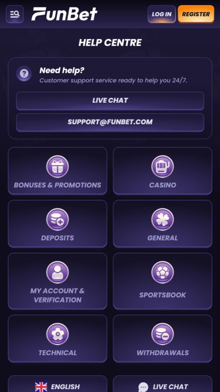 Funbet customer support