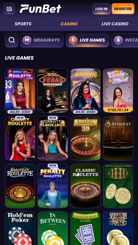 Funbet Live casino